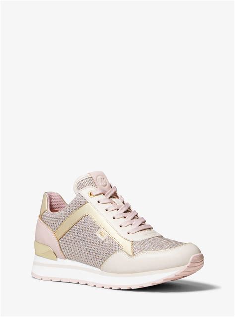 michael michael kors billie mesh and leather trainer|Billie Suede and Glitter Chain.